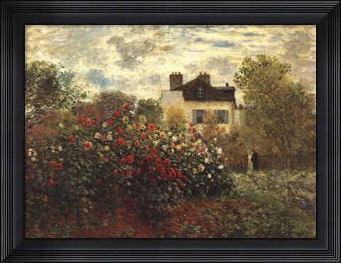 Framed Artist&#39;s Garden in Argenteuil Print