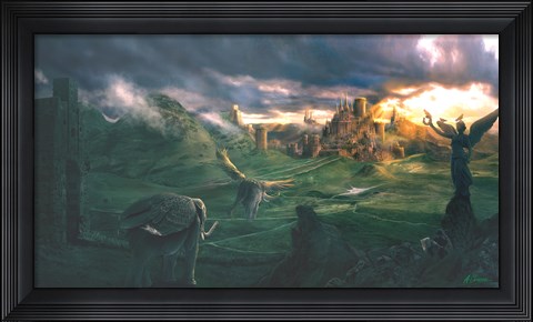 Framed Castle Highlands Print