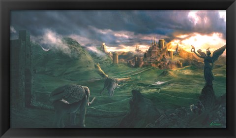 Framed Castle Highlands Print