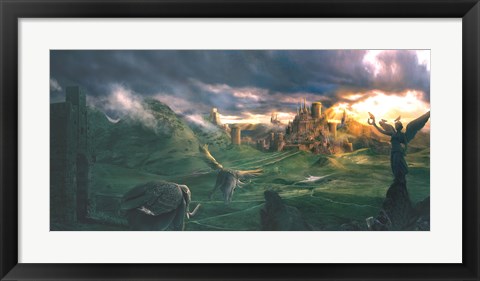 Framed Castle Highlands Print