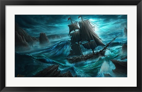 Framed Dangerous Seas Print