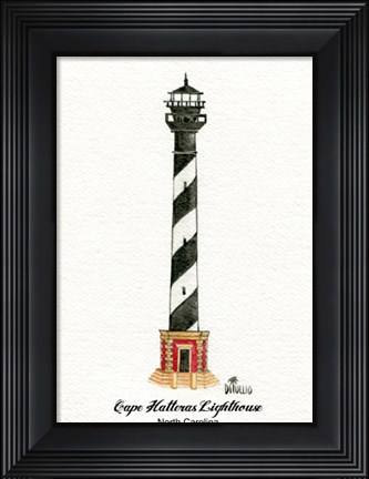 Framed Cape Hatteras Lighthouse, NC Print