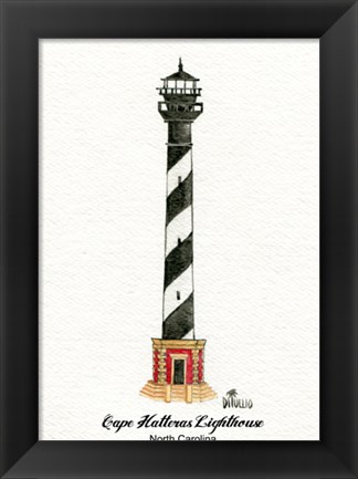 Framed Cape Hatteras Lighthouse, NC Print