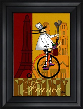 Framed Chef in France Print