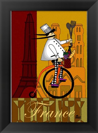 Framed Chef in France Print