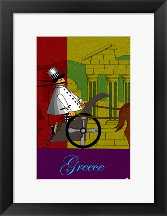 Framed Chef in Greece Print