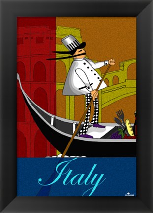 Framed Chef in Italy Print