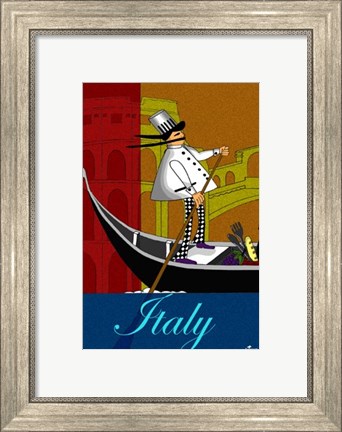 Framed Chef in Italy Print
