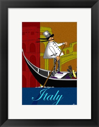 Framed Chef in Italy Print