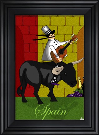 Framed Chef in Spain Print