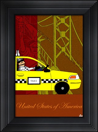 Framed Chef in USA Print