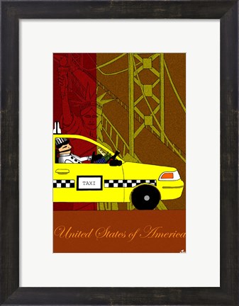 Framed Chef in USA Print