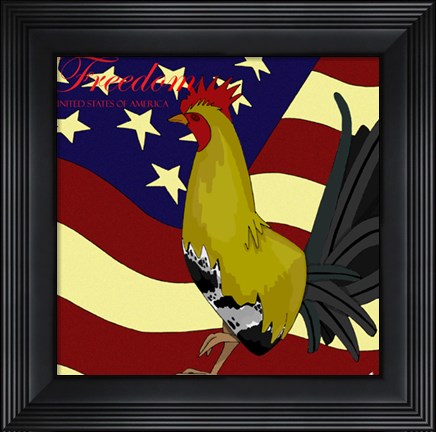 Framed Rooster Freedom Print