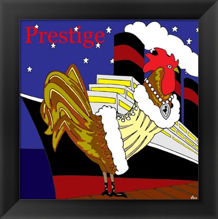 Framed Rooster Prestige Print