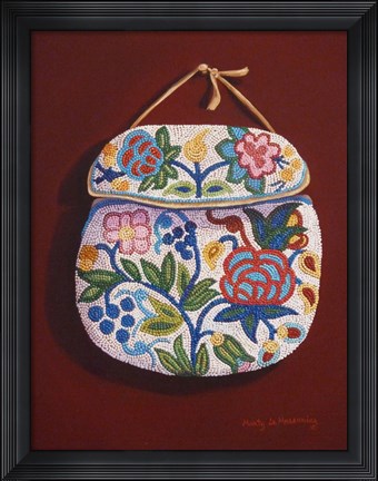 Framed Beaded Pouch Print