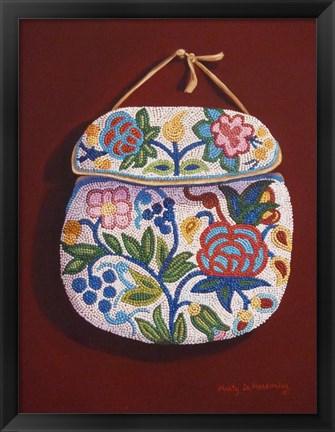 Framed Beaded Pouch Print