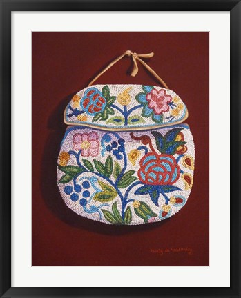 Framed Beaded Pouch Print