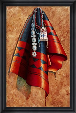Framed Wrapped In Her Jewels Print