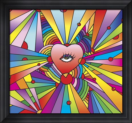 Framed Heart Eye Pop Print