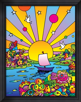 Framed Cosmic Boat Color Print