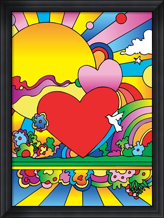 Framed Cosmic Heart Landscape Print