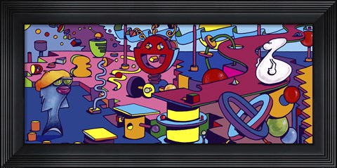 Framed Jazz Fish Zen Print
