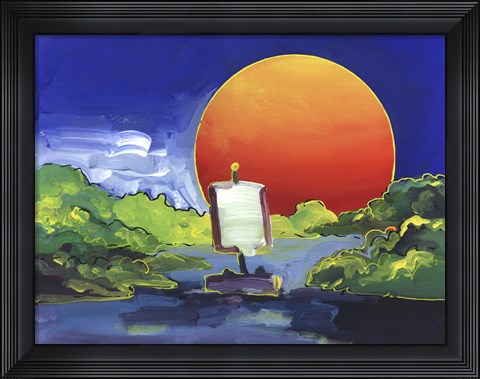 Framed Sun Boat Print
