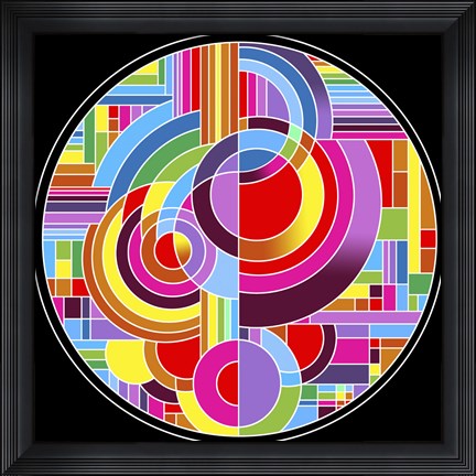 Framed Circles 1 Print