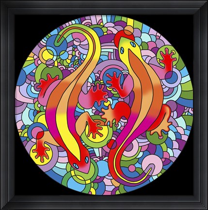 Framed Salamanders Print