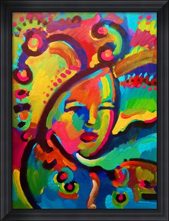 Framed Mardigras Lady 3 Print