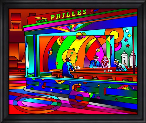 Framed Nighthawks Print