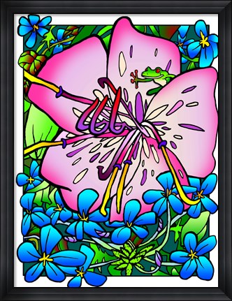 Framed Flowers 4 Print