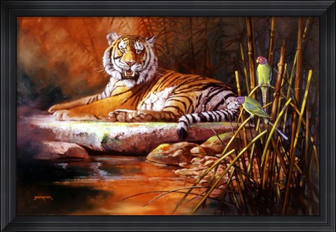 Framed Golden Raja Print