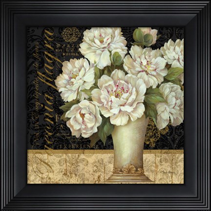 Framed Antique Floral Still Life II Print