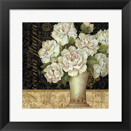 Framed Antique Floral Still Life II Print