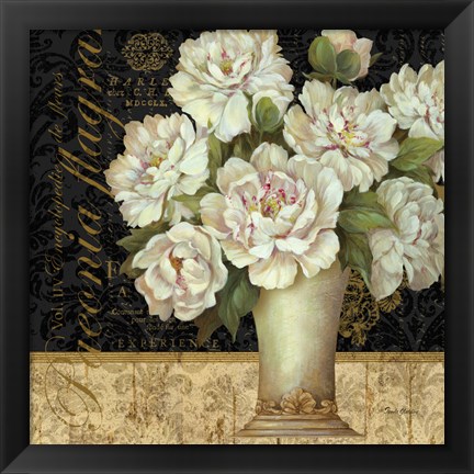 Framed Antique Floral Still Life II Print