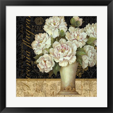 Framed Antique Floral Still Life II Print