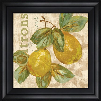 Framed Rustic Fruit III Print