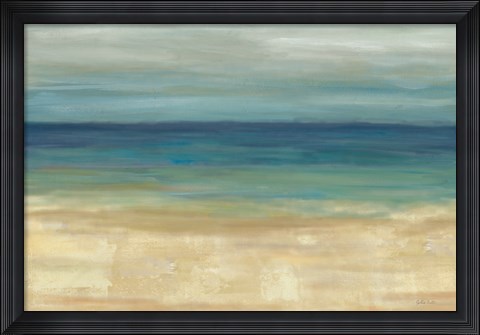 Framed Navy Blue Horizons Print