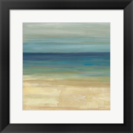 Framed Navy Blue Horizons I Print