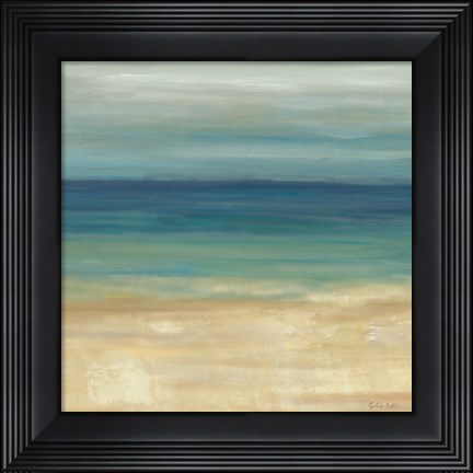 Framed Navy Blue Horizons II Print