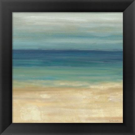 Framed Navy Blue Horizons II Print