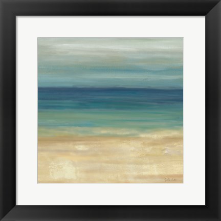 Framed Navy Blue Horizons II Print