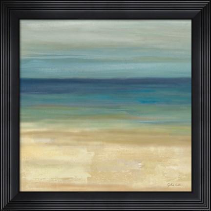 Framed Navy Blue Horizons I Print