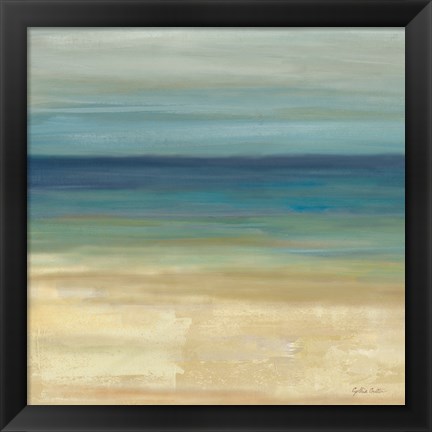 Framed Navy Blue Horizons I Print