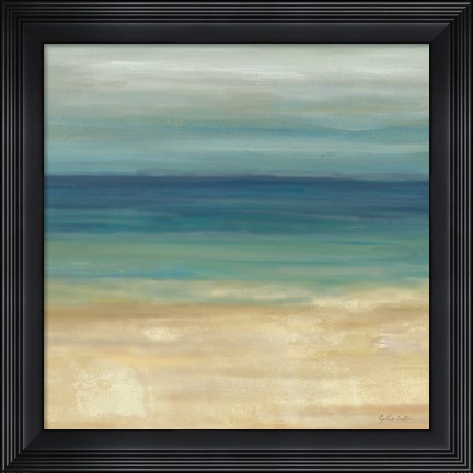 Framed Navy Blue Horizons II Print