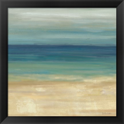 Framed Navy Blue Horizons II Print