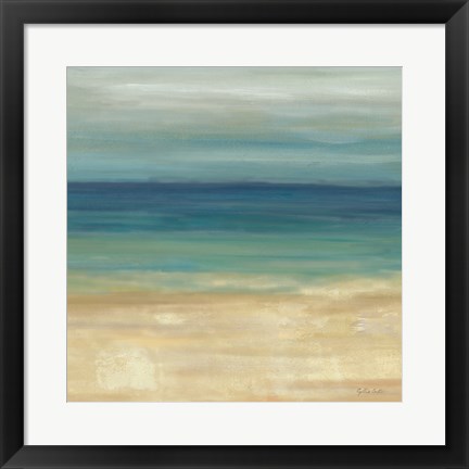 Framed Navy Blue Horizons II Print