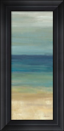 Framed Navy Blue Horizons Panel II Print