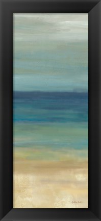 Framed Navy Blue Horizons Panel II Print